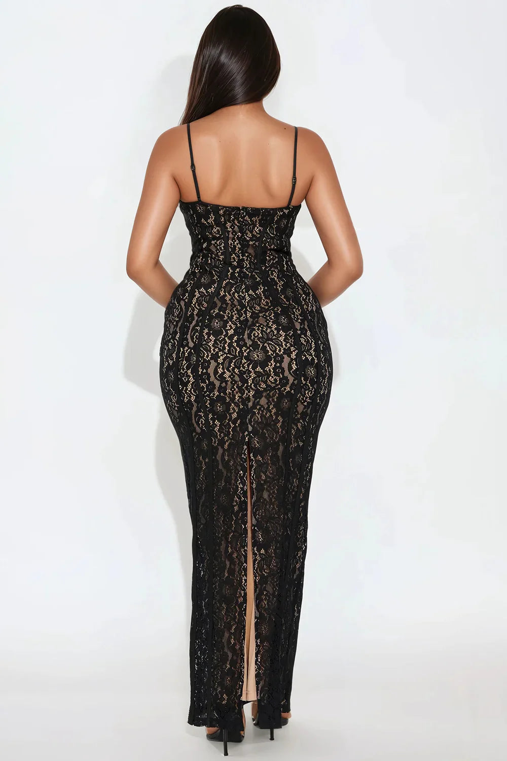 Lace Bustier Maxi Dress