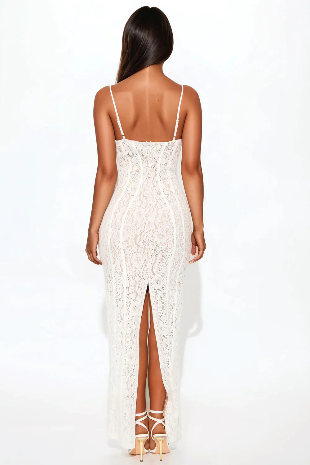 Lace Bustier Maxi Dress