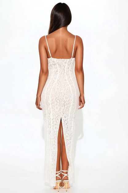 Lace Bustier Maxi Dress