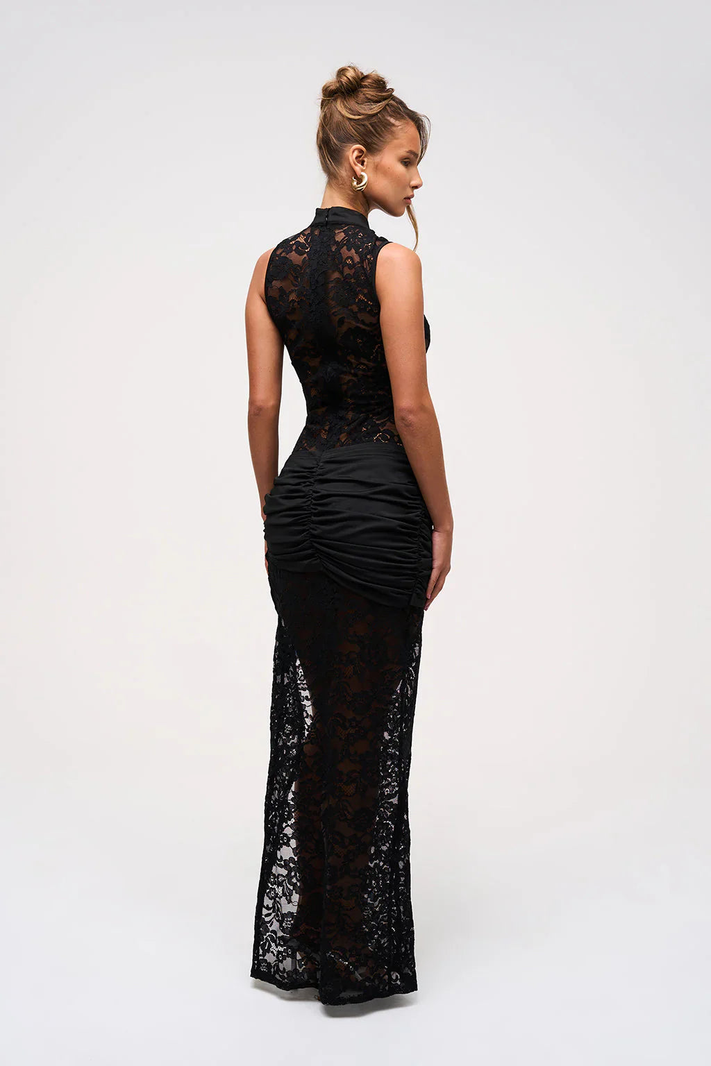 Lace Plunge Maxi Dress